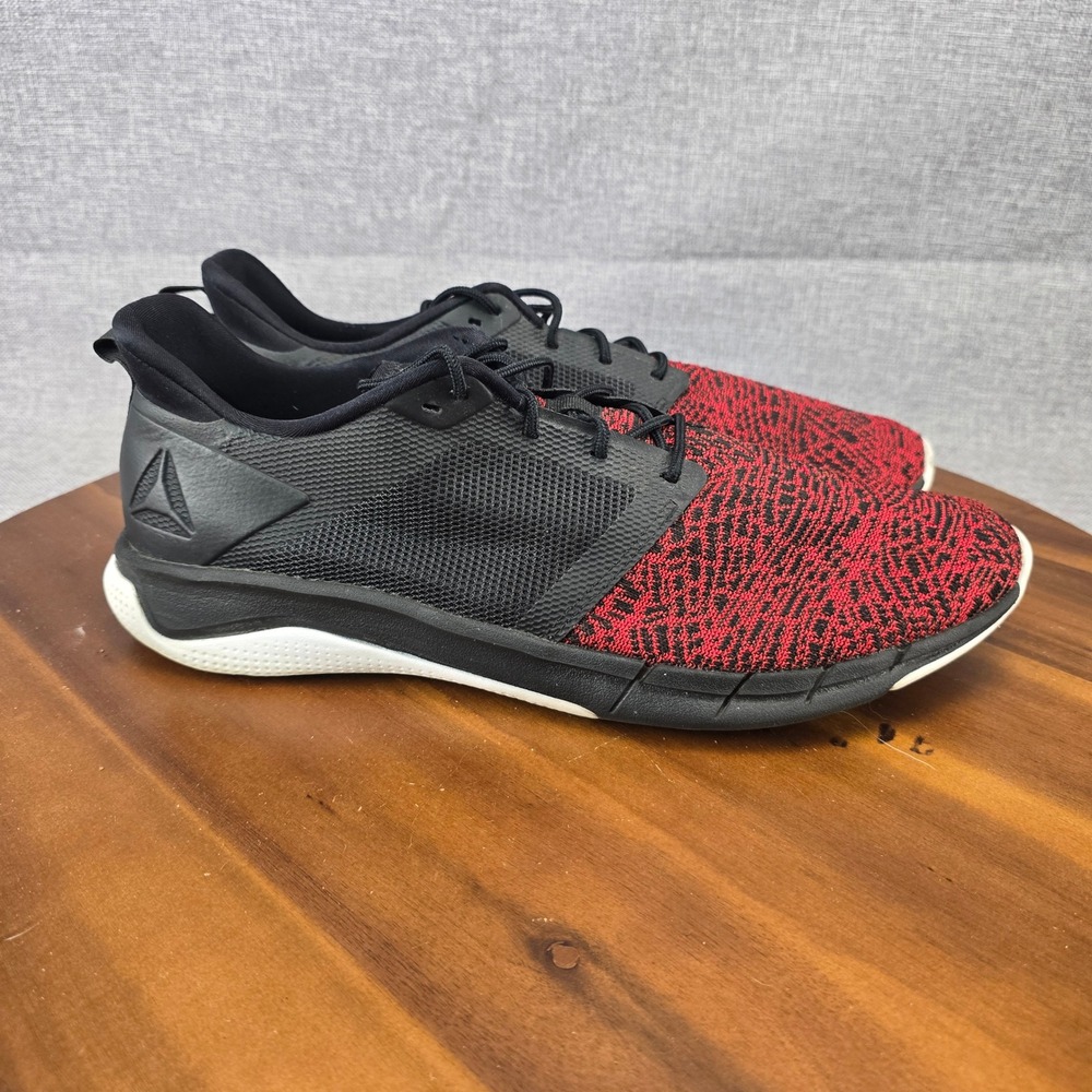 Reebok Print Run 3.0 Mens Running Shoes Black Red CN2503 Size 13